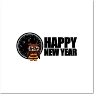 Happy New Year - Owl Posters and Art